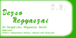 dezso megyaszai business card